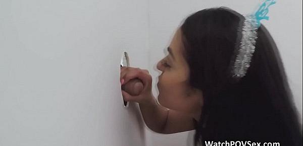  Surprise gloryhole bj and ass fingering